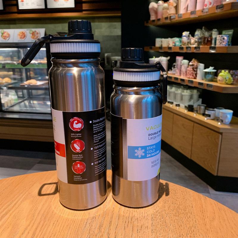 UPORS Stainless Steel Sport Water Bottle 600ml/800ml Large Capacity Double Wall Vacuum Insulated Tumbler Portable Thermos Bottle