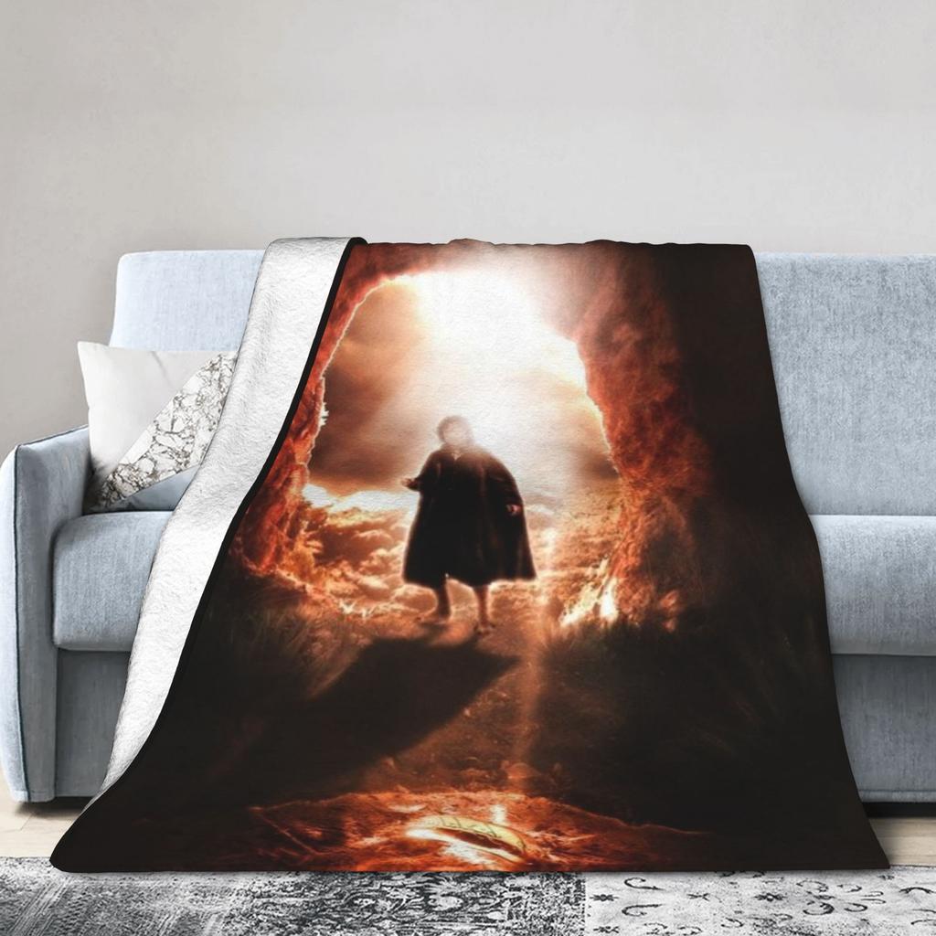 Lords Rings Blanket Multi-size Warm Cozy Fluffy  Throw Blankets for Sofa Couch and Bed
