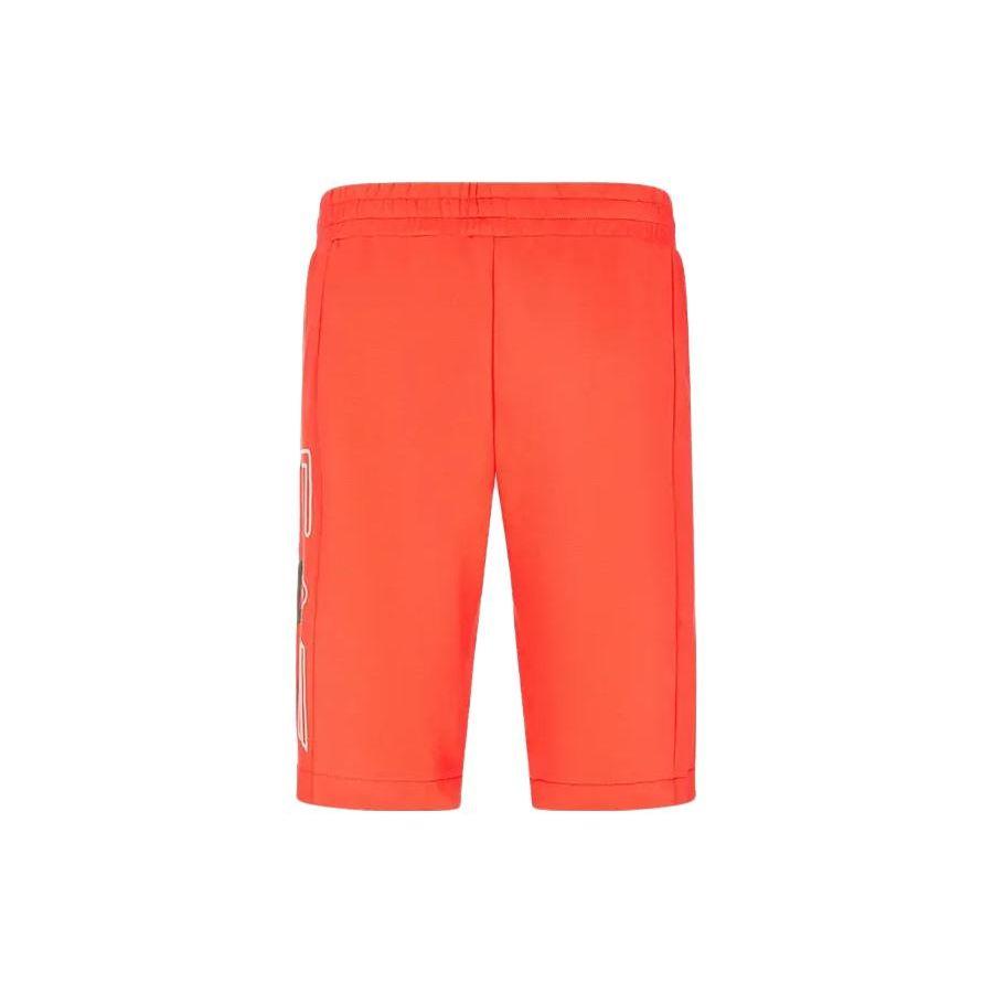 Emporio Armani FW23 EA7 Series Letter Print Mid-Rise Straight Casual Shorts Men shorts Orange 3RPS57-PJLSZ-1480