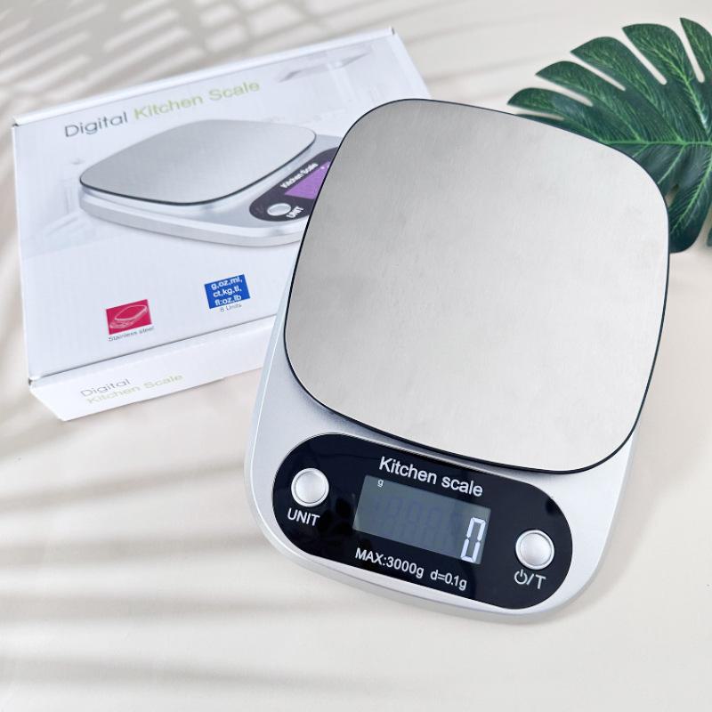 High-Precision Stainless Steel Electronic Kitchen Scale for Measuring Grams