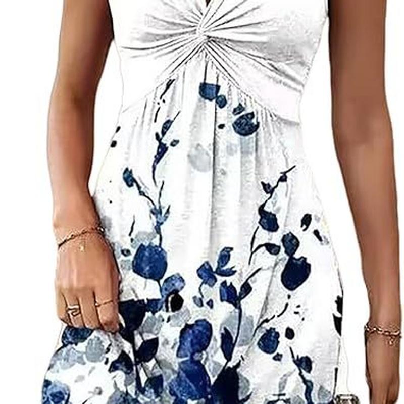 

European Styletemu Sleeveless V-Neck Pleated Maxi Dress S