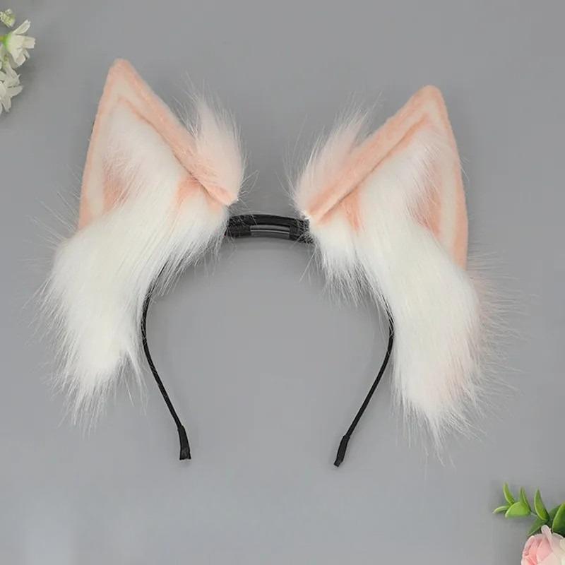 Rechargeable Movable Cat Ear Headband Electric Cosplay Accessory with LED Lights