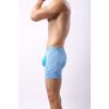 [Whaninti] Long Boxer Shorts Men's Open Front Boxer Briefs Sweat Absorbent and Quick Drying Relaxed Design All Seasons Blue S