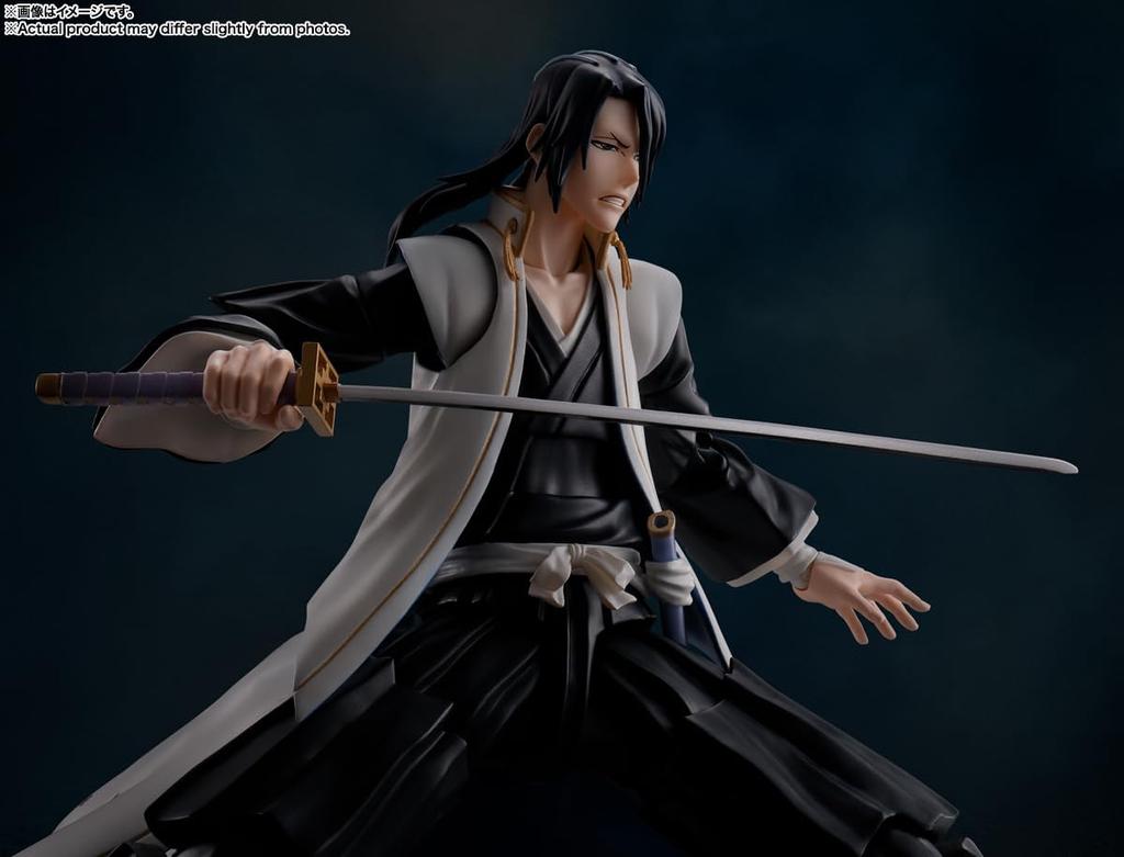 TAMASHII NATIONS BLEACH Blood War Arc Kuchiki Byakuya 155mm ABS PVC Painted Movable Figure S.H.Figuarts Thousand-Year Approx. &