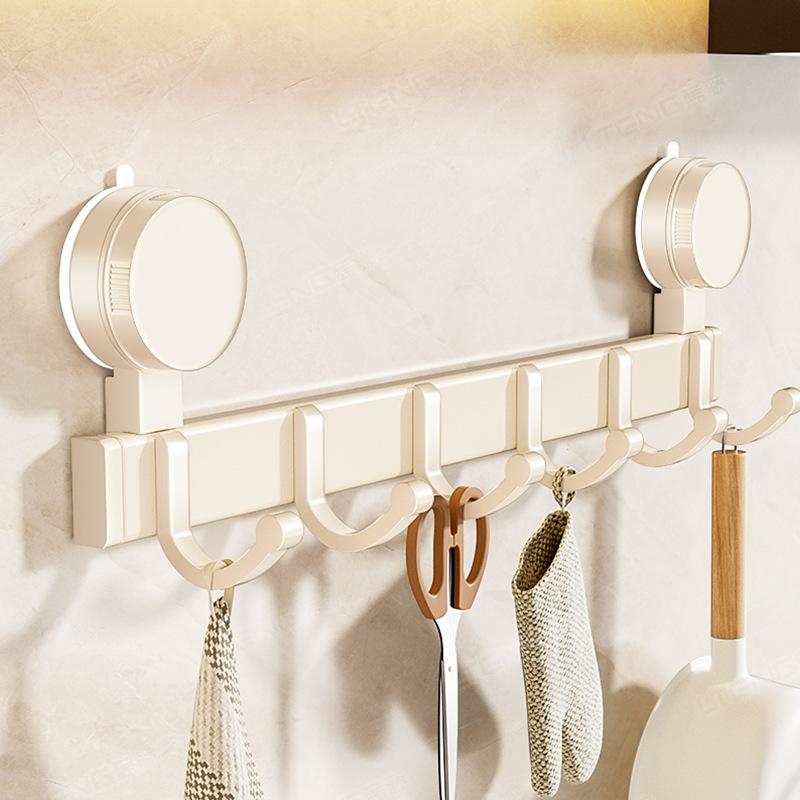 Strong Vacuum Suction Cup Hook Hanging Clothes Storage Rack, No Punching Behind The Door, Wall Hanging Load-bearing Clothes Storage Rack