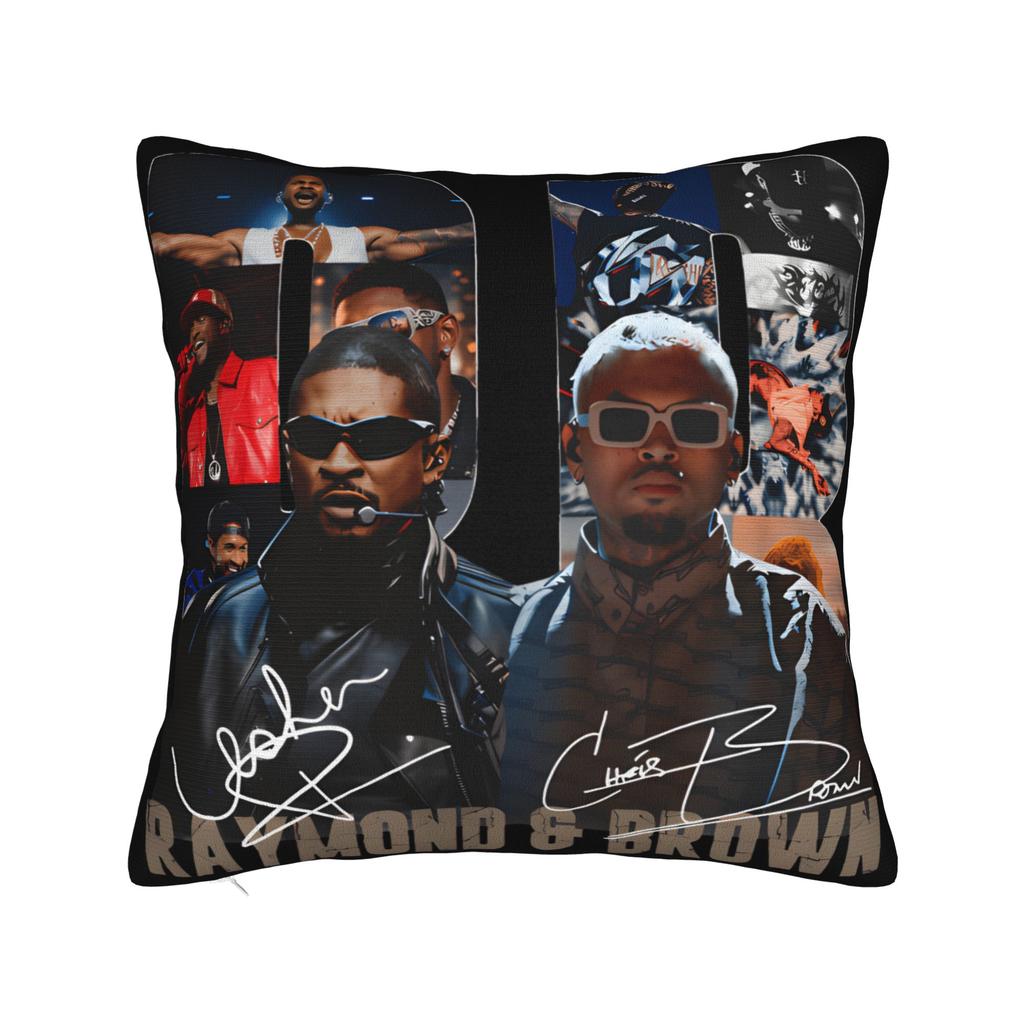 Decorative Pillowcase Chris Brown Usher RB Tour Merch Home Pillow Case Cover Drop Shipping MultiSize