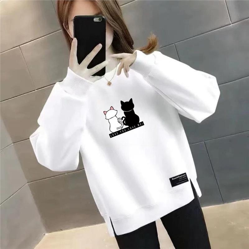 Plus Size Women's Velvet Thick Sweatshirt: Autumn/Winter Loose Fit, Slimming, & Fashionable