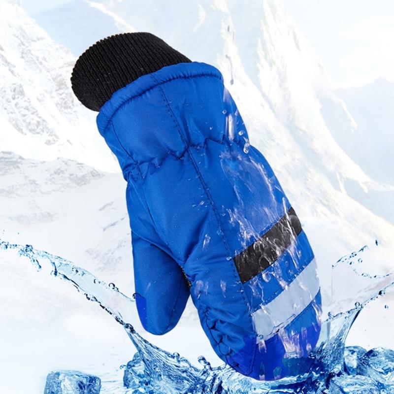 2-5 let Nepromokavé dětské lyžařské rukavice Zimní cyklistické rukavice Protiskluzové rukavice Teplé silné fleecové rukavice na snowboarding