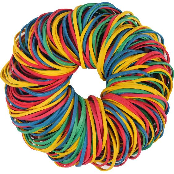 AMUU Rubber Bands Size#33 Colors About 200pcs Rubber Bands for Office School Home Strong Elastic Band 4 Colors Loop Office Supplies Blue Green Yellow Blue, green, yellow, red