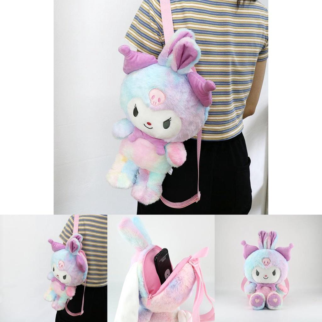 Adorable Kuromi My Melody Plush Backpack Cute Shoulder Bags For Girls Gifts