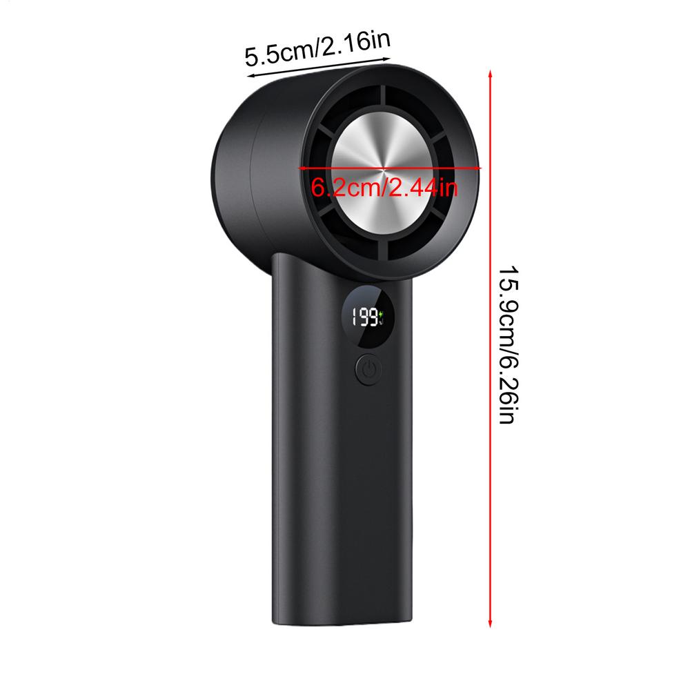 

Rechargeable Hand Fan Portable USB Charging Personal Cooling Fan Hot Weather Must Have With 199 Wind Modes for Traveling Camping чорний