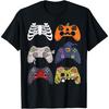 Halloween Skeleton Zombie Gaming Controllers Mummy Boys Kids T-Shirt(2)