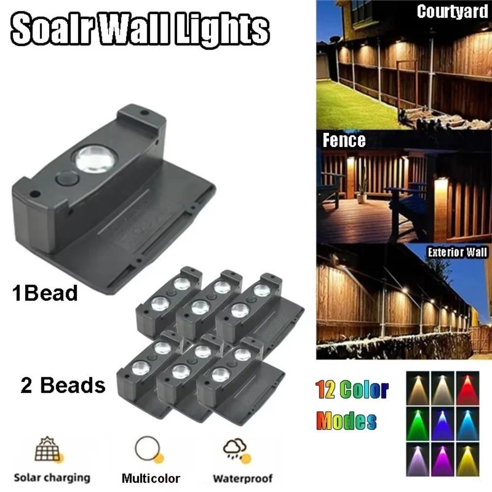 Plastic LED Outdoor Spotlight Solar Powered Fence Light Solar Wall Light  Pathway