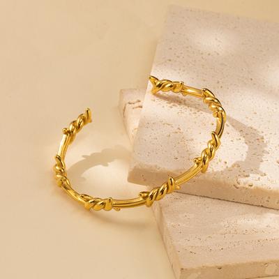 Niche High-end Geometrický náramek Personalizovaný trnový obal Otevřená ústa Ruka