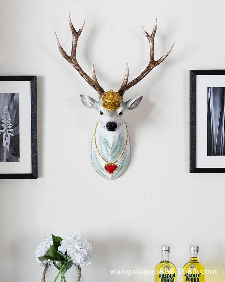 Creative Resin Deer Head Wall Hanging Decoration