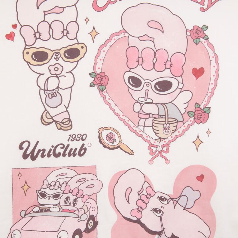 UNIFREE Loose Fit Cartoon Print Crewneck Sweatshirt