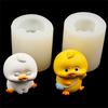 Cartoon Three-Dimensional Duckling Scented Candle Plaster Silicone Mold Decoration Chocolate Ice Cake Decoration Silicone
