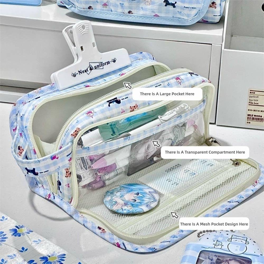New Dachshund Pen Bag Large Capacity Multilayer Pencil Case Multifunctional Stationery Storing Bag School Office