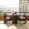 Outdoor Rattan Three-Piece Set: Balcony Chair and Terrace Tea Table