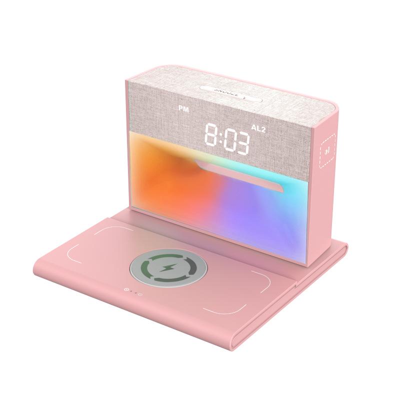Multifunctional Wireless Charger Night Light Bluetooth Speaker with Custom Logo