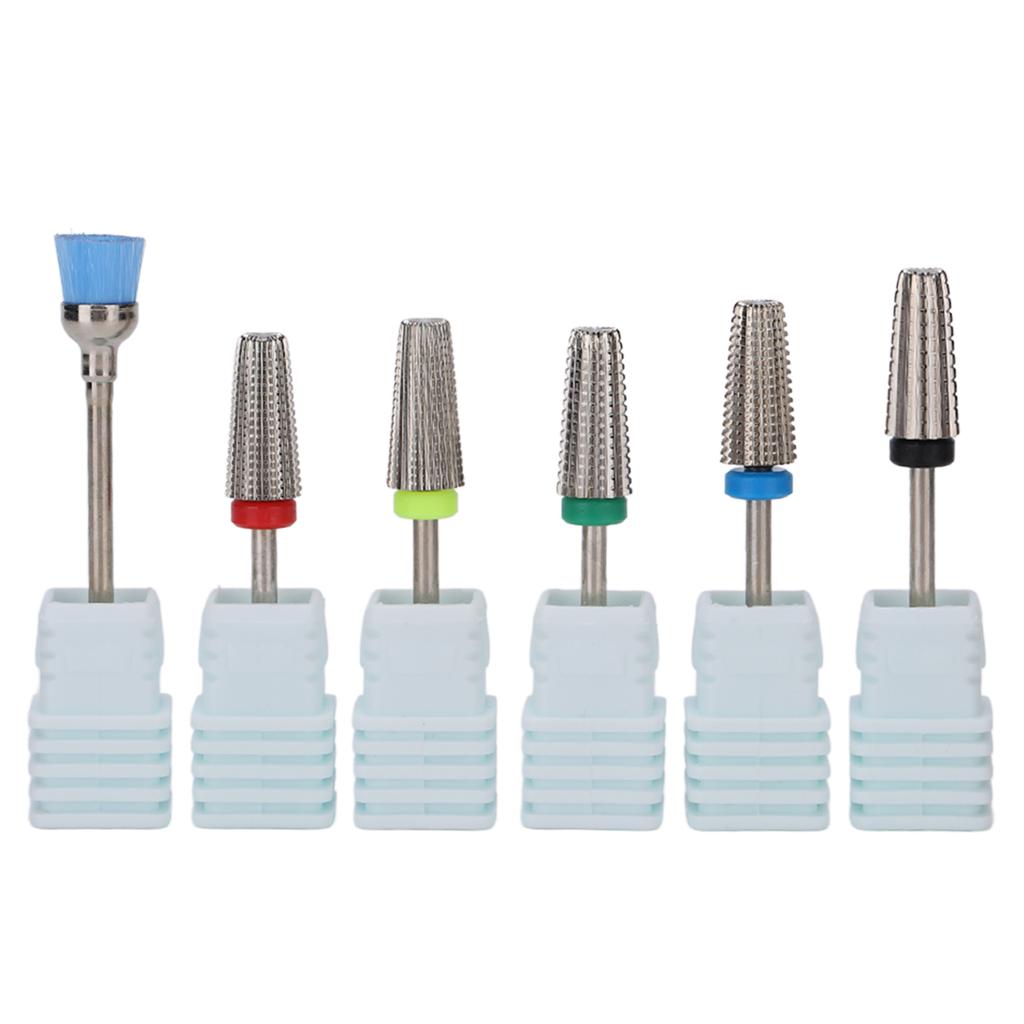 Multifunctional Nail Drill Bits Tungsten Steel 5 In 1 Nail Polishing Grinding Head Manicure