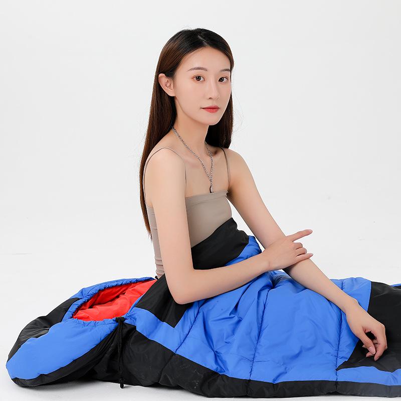 Rechargeable USB Heated Down Sleeping Bag - Cotton Warmth for Hiking & Camping