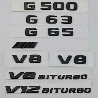 SXFA2 3D ABS Black Car Rear Trunk Badge Letters Logo G63 G65 G500 G550 V12 V8 BITURBO Emblem For Mercedes Benz W463 W464 Accessories