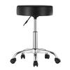 Round Rolling Stool Swivel Work Stool with Wheels Height Adjustable Black
