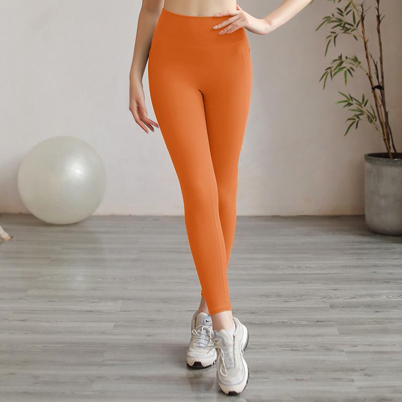 

Матовые брюки для йоги с эффектом «обнажённой кожи» для женщин - Фитнес-леггинсы с эффектом подтяжки бёдер Large