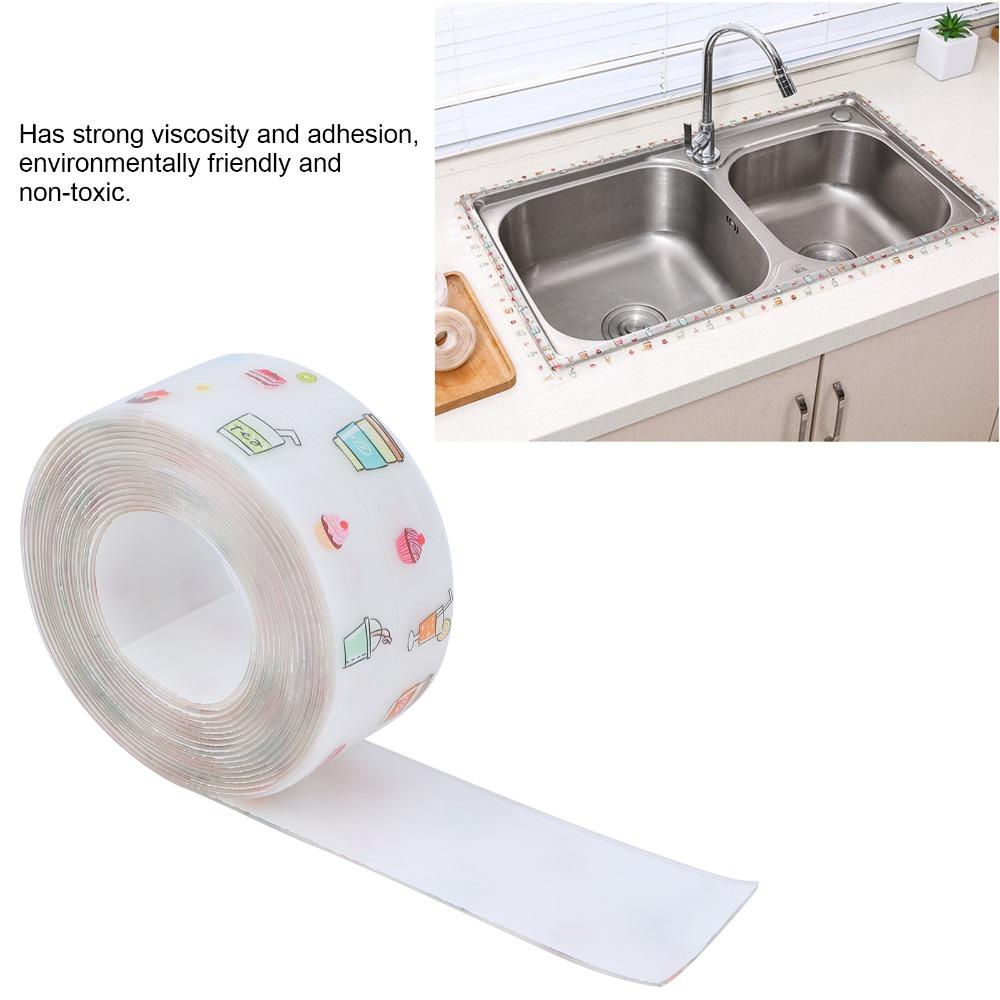 2pcs Waterproof Caulk Tape Self Adhesive Caulk Sealing Tape New Caulk Strip Kitchen