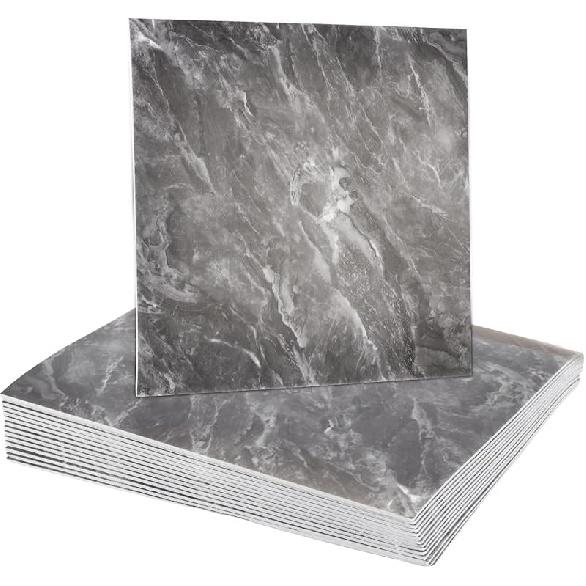 HARFINGTON 15 шт. Мраморные самоклеящиеся плитки, Водонепроницаемая стеновая панель для фартука, 12 x12  ПВХ самоклеящиеся плитки для душа для ванной комнаты, кухни,