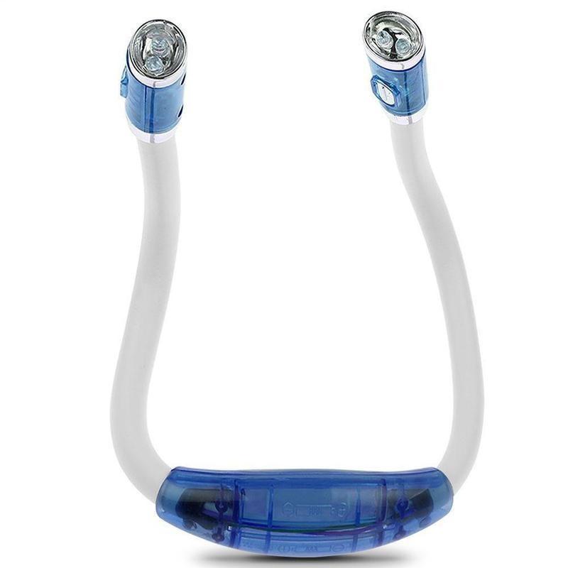 LED lampka do przytulania elastyczna regulowana latarka na szyję do nauki kolorowa do czytania