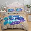 Happy Birthday Gift Bedding Set Party Festival Duvet Cover KingQueen For Kids Boys Girls Cartoon Polyester Quilt Cover