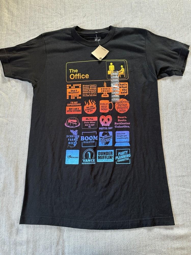 The Office Quotes  Mens M Black Fuego Comedy Unisex T-Shirt XL