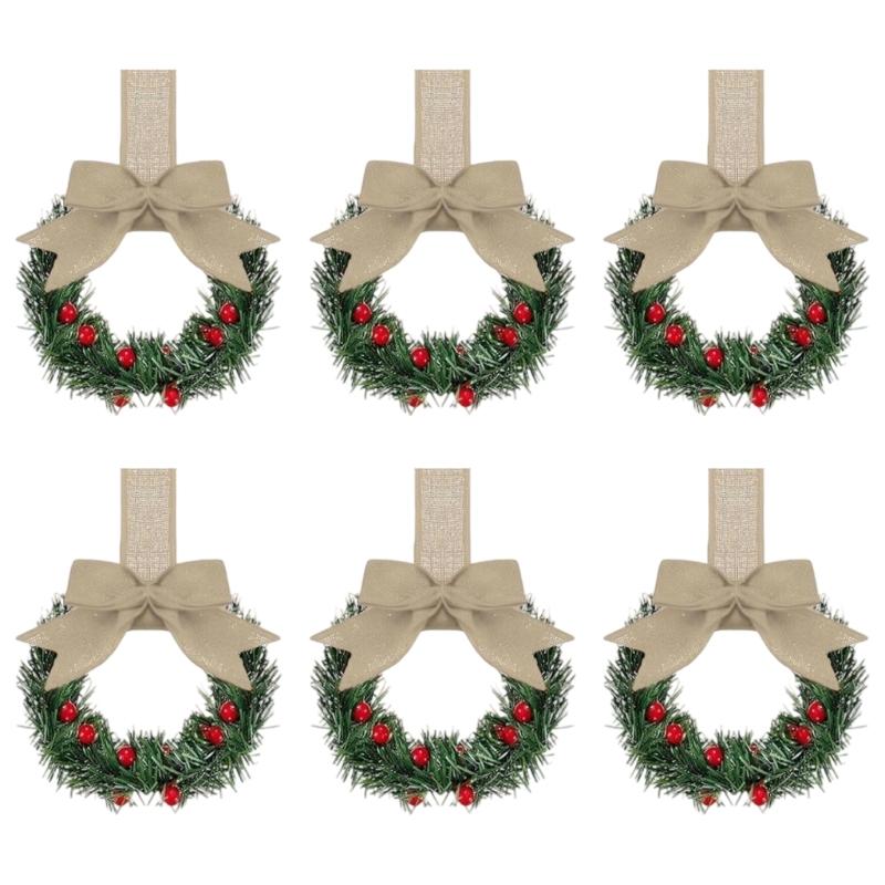 Plastic Bowknot Closet Hooks with Ribbon Designs Multipurpose Wreath Hanging Rings for Home Holiday Festival Decoration