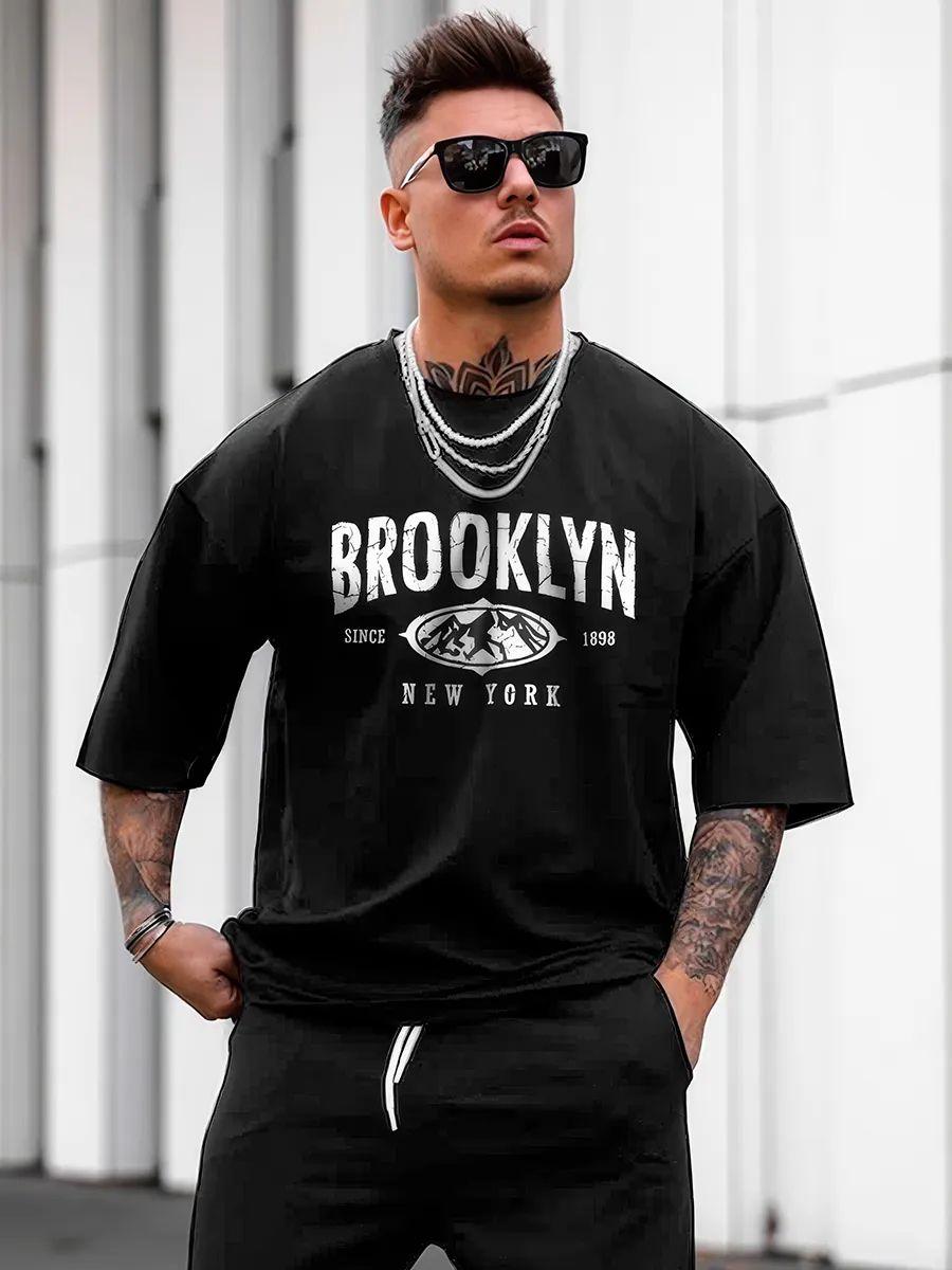 Oversized T‑shirt with Brooklyn print S