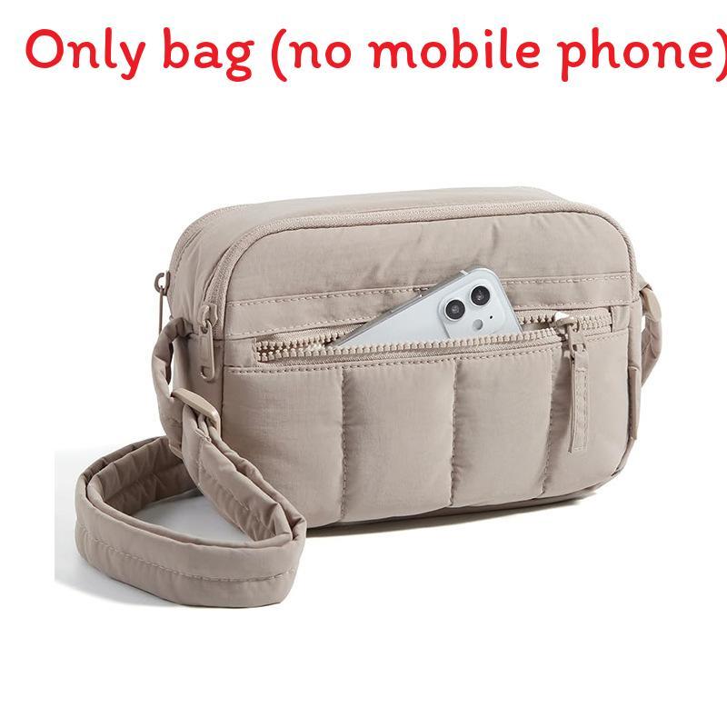 Nylon Minimalist Crossbody Bag For Women With Zip Closure And Inner Pockets For Daily Use