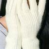 ZEROPLANET Heart Fingerhole Knit Gloves [IVORY]