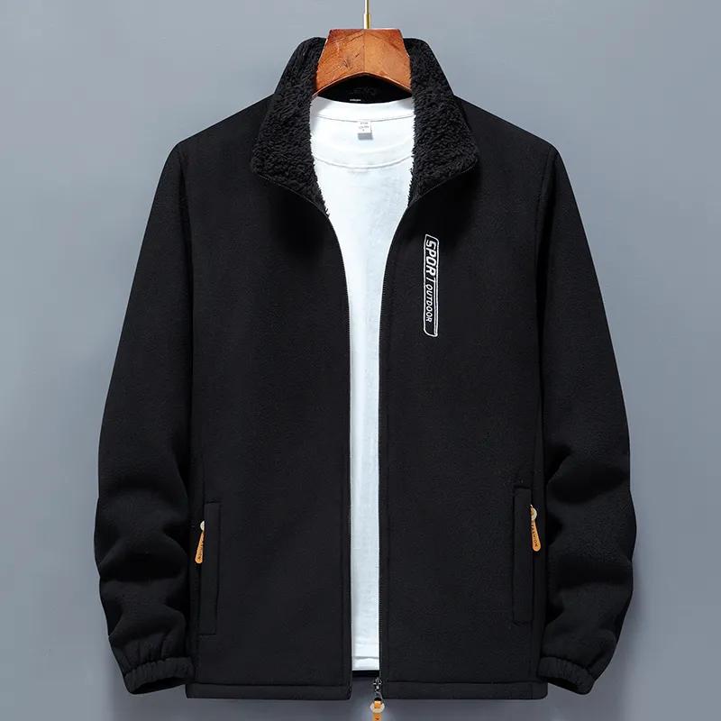 Otoño e Invierno Hombre Exterior Más Terciopelo Suéter Grueso Ropa Cálida para Hombre Chaqueta Holgada Talla Grande Forro Polar Cárdigan Casual Chaqueta