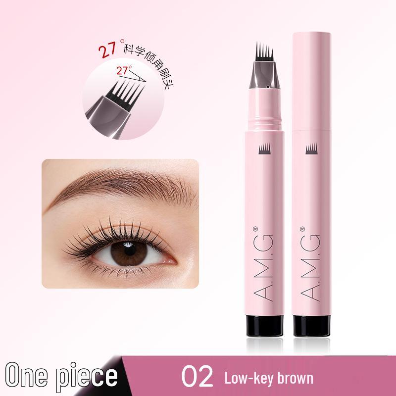 AMG Waterproof Precision Eyebrow Pencil - Sweatproof, Smudge-Resistant Liquid Brush for Natural Hair Strokes