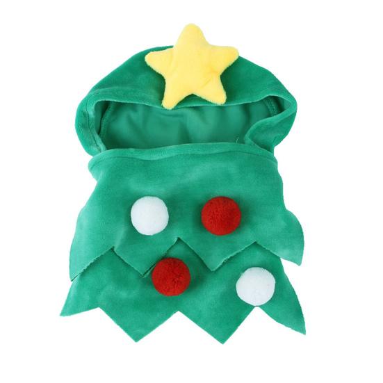 Dogs Christmas Costume Pet Xmas Tree Headwear Cat Apparel Festive Red