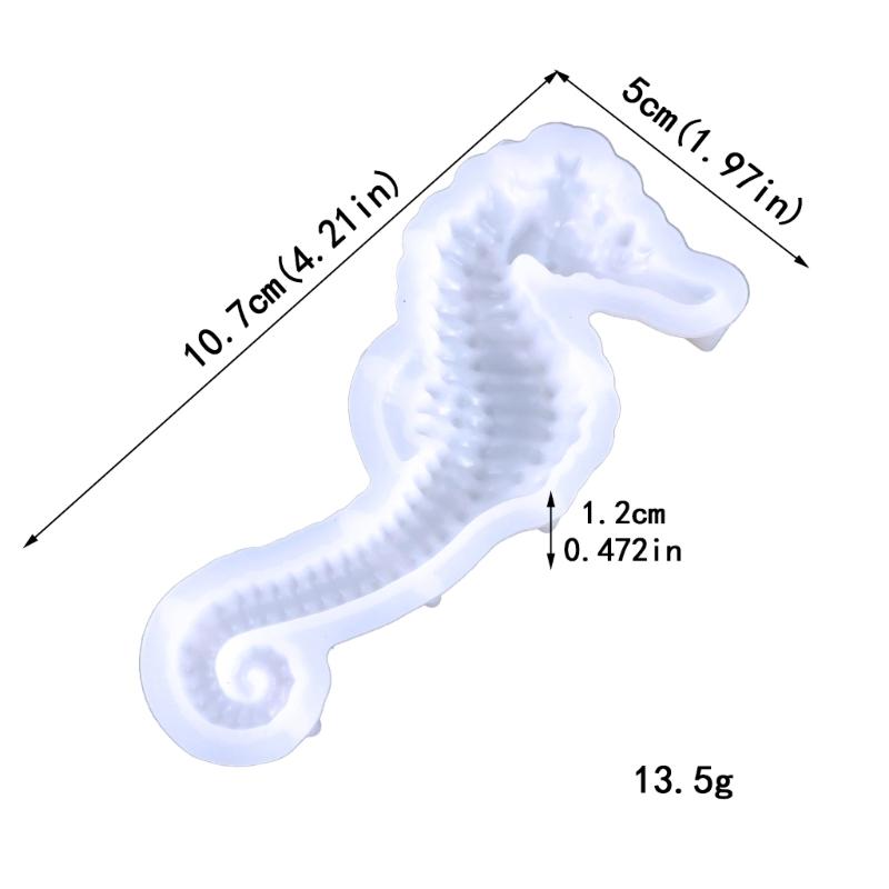 Seahorse Keychain Silicone Mold Keychain Charms Resin Mold Animal Epoxy Resin Casting Mold for DIY Crafts Car Home Decor