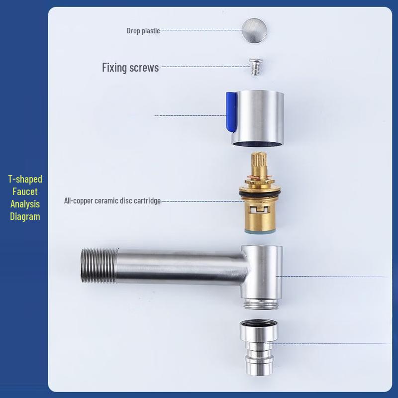 TLXT Quick Open Single Cold Water Faucet for Washing Machine/Mop Sink