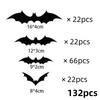  Halloween 3D Bats Wall Decorations, Black Hanging Bat Stickers, Spooky Party Supplies for Haunted House Decor