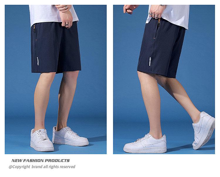 Men's Trendy Quick-Drying Ice Silk Beach & Sports Shorts, Customizable Logo