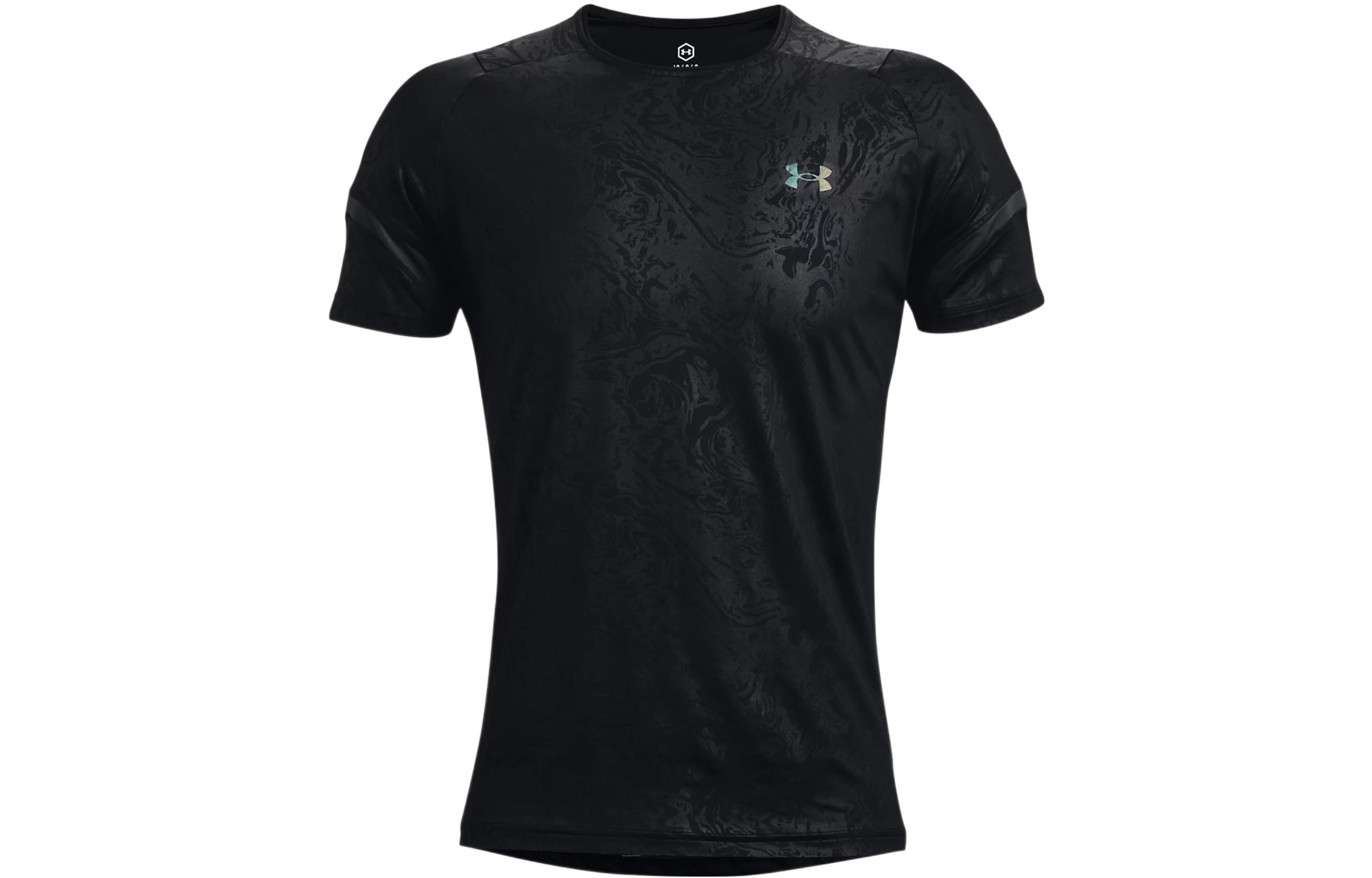 Under Armour RUSH Set in Sleeve T Shirt Men s Black 1370318-001 M
