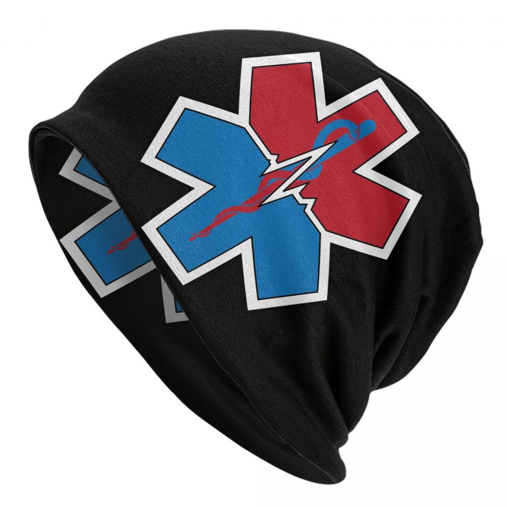Custom Emt Star Of Life Logo Beanie Cap Winter Bonnet Knitted Hats Hip Hop Outdoor Paramedic Health Care Skullies Beanies Hats