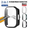 PC Case+Tempered Glass for Redmi Watch 5 Active Smart Watch Anti-scratch Film Bumper Protective Cover for Redmi Watch 5 Lite