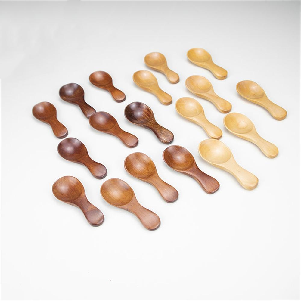 30pcs Small Wooden Spoons Mini Teaspoons for Spice Honey