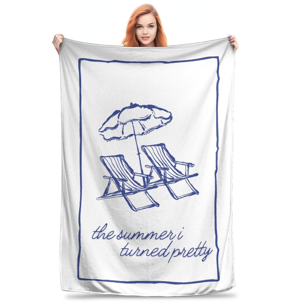 Girl Dinner Conrad Fisher 90er Der Sommer, in dem ich schön wurde Gestrickte Decke Flanell Weiche Überwurfdecken für Zuhause Couch Bett Teppich